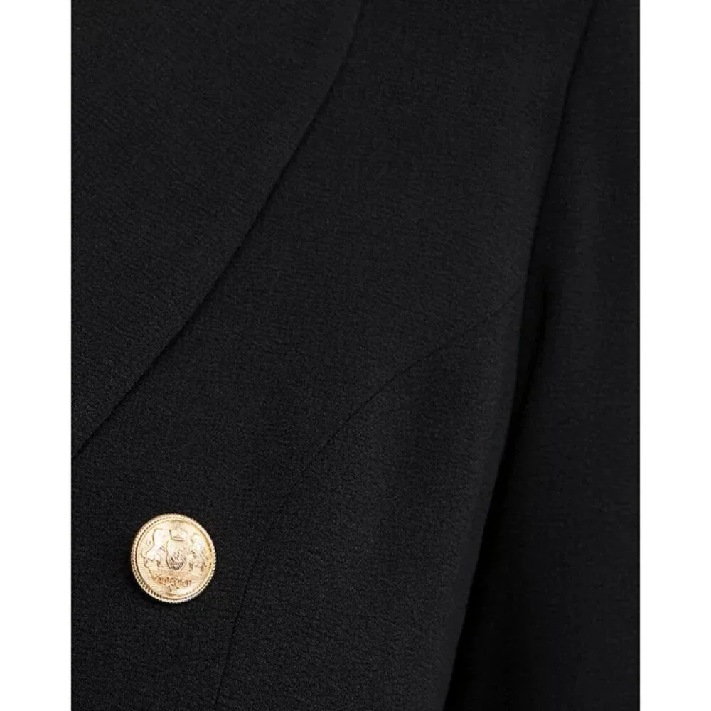 Estelle Plus Size Black Double-Breasted Blazer 2X/20W